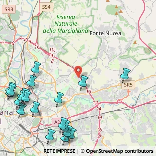 Mappa Via Pier Silverio Leicht, 00156 Roma RM, Italia (6.9215)
