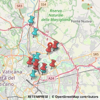 Mappa Via Emilio Cecchi, 00137 Roma RM, Italia (3.80357)
