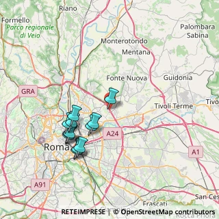Mappa Circonvallazione Orientale, 00156 Roma RM, Italia (7.68167)