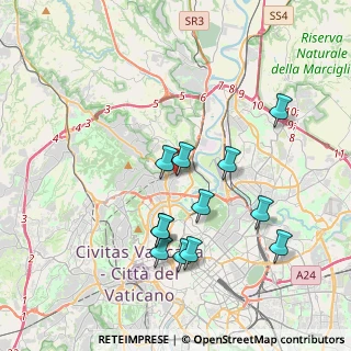 Mappa Via Raffaele Cappelli, 00191 Roma RM, Italia (3.88833)