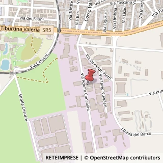 Mappa Via Adolfo Consolini, 9, 00011 Tivoli, Roma (Lazio)