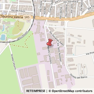Mappa Via Adolfo Consolini, 7, 00019 Tivoli, Roma (Lazio)