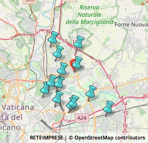 Mappa Via Domenico Oliva, 00137 Roma RM, Italia (3.45154)