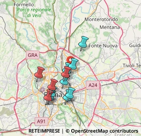 Mappa Piazza degli Euganei, 00139 Roma RM, Italia (6.70083)