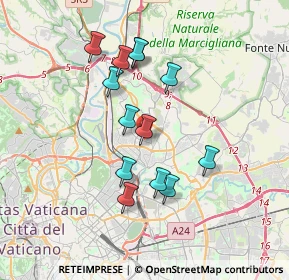 Mappa Piazza degli Euganei, 00139 Roma RM, Italia (3.36615)