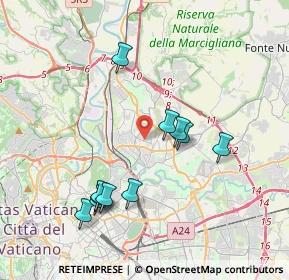 Mappa Piazza degli Euganei, 00139 Roma RM, Italia (3.98182)
