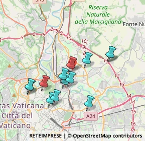 Mappa Piazza degli Euganei, 00139 Roma RM, Italia (3.58538)
