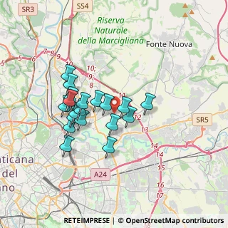 Mappa Via Bernardino Bernardini, 00156 Roma RM, Italia (3.07526)