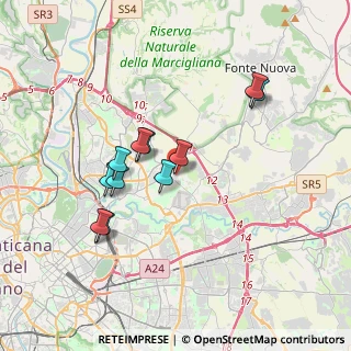 Mappa Via Bernardino Bernardini, 00156 Roma RM, Italia (3.39909)