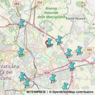 Mappa Via Giovanni Marradi, 00137 Roma RM, Italia (5.80909)