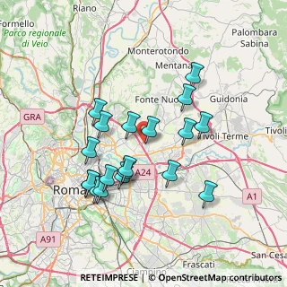 Mappa Via di Casal Monastero, 00131 Roma RM, Italia (7.07368)