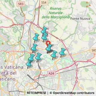 Mappa Via Melchiorre Cesarotti, 00137 Roma RM, Italia (2.65417)