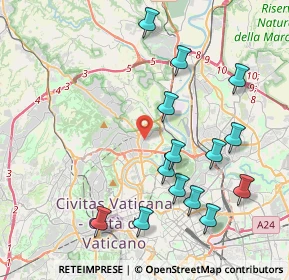 Mappa Via Città di Cascia, 00191 Roma RM, Italia (4.62643)