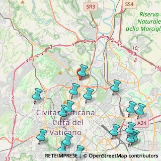 Mappa Via Città di Cascia, 00191 Roma RM, Italia (6.54722)