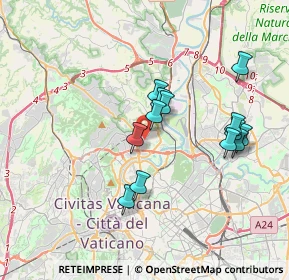 Mappa Via Città di Castello, 00191 Roma RM, Italia (3.46077)