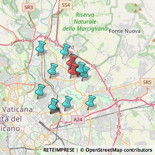 Mappa Via Arno, 00137 Roma RM, Italia (3.22357)