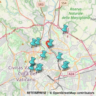 Mappa Via Gaiole in Chianti, 00191 Roma RM, Italia (3.96308)