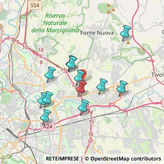 Mappa Via Giacomo di Palombara, 00131 Roma RM, Italia (3.6625)