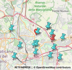 Mappa Via Policarpo Petrocchi, 00137 Roma RM, Italia (4.55133)