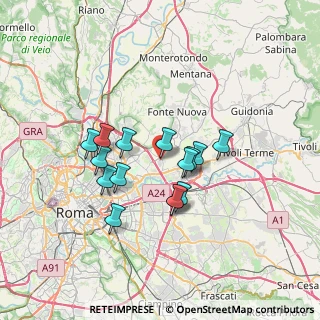Mappa Via Ottaviano Conte di Palombara, 00131 Roma RM, Italia (5.93067)