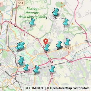 Mappa Via Ottaviano Conte di Palombara, 00131 Roma RM, Italia (4.9105)