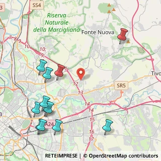 Mappa Via Ottaviano Conte di Palombara, 00131 Roma RM, Italia (5.87333)