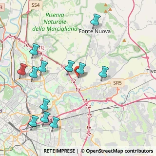 Mappa Via Ottaviano Conte di Palombara, 00131 Roma RM, Italia (4.7975)