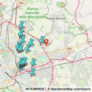 Mappa Via Ottaviano Conte di Palombara, 00131 Roma RM, Italia (5.6035)