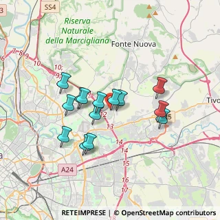 Mappa Via Ottaviano Conte di Palombara, 00131 Roma RM, Italia (3.08929)