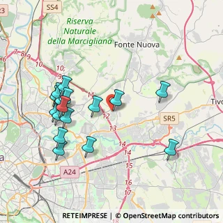 Mappa Via Camilla Virginia Savelli, 00131 Roma RM, Italia (4.2375)
