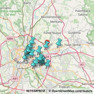 Mappa Via Camilla Virginia Savelli, 00131 Roma RM, Italia (7.5245)