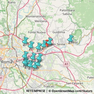 Mappa Via Bruno Pontecorvo, 00012 Roma RM, Italia (7.98143)
