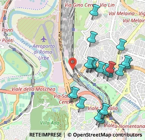 Mappa Via Fiesole, 00138 Roma RM, Italia (1.146)