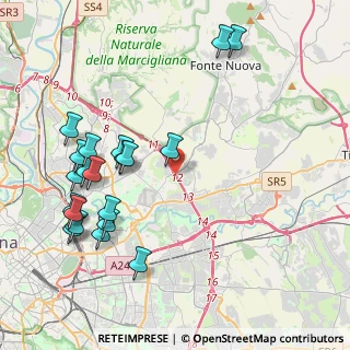 Mappa Via Belmonte in Sabina, 00156 Roma RM, Italia (4.999)