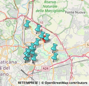Mappa Via F. D'ovidio, 00137 Roma RM, Italia (3.34533)