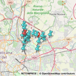 Mappa Via del Casale di S. Basilio, 00100 Roma RM, Italia (2.90632)