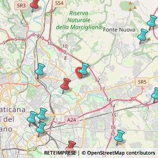 Mappa Via del Casale di S. Basilio, 00100 Roma RM, Italia (7.21308)