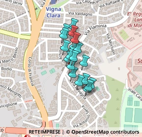 Mappa FLAMINIA- BEVAGNA, 00191 Roma RM, Italia (0.136)