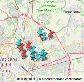 Mappa Via Rosso di San Secondo, 00137 Roma RM, Italia (3.594)