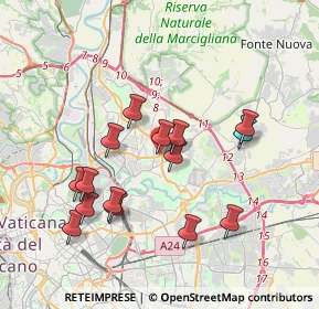 Mappa Via Rosso di San Secondo, 00137 Roma RM, Italia (3.74867)