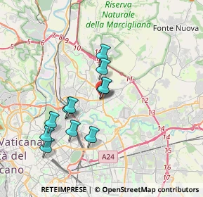 Mappa Via Rosso di San Secondo, 00137 Roma RM, Italia (3.42545)