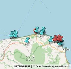 Mappa SS 89 Garganica, 71010 Peschici FG, Italia (8.846)