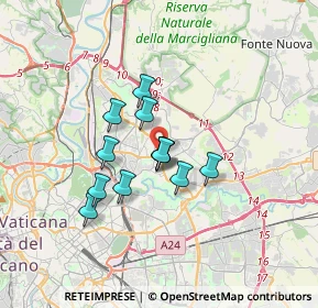 Mappa Via Pietro Aretino, 00137 Roma RM, Italia (2.6075)