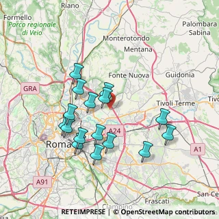 Mappa Via Nino Tamassia, 00156 Roma RM, Italia (7.34938)