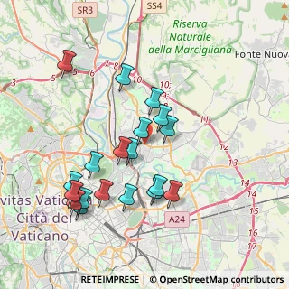 Mappa Via Monte Senario, 00141 Roma RM, Italia (3.97684)