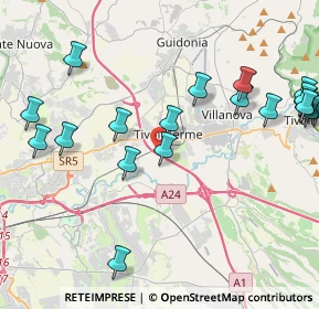 Mappa Autostrada del Sole, 00011 Tivoli RM, Italia (5.4325)