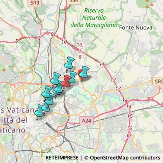 Mappa Via Domenico Comparetti, 00137 Roma RM, Italia (3.45818)