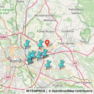 Mappa Via Colleverde, 00131 Roma RM, Italia (7.59091)