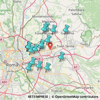 Mappa Via Giosué Carducci, 00010 Guidonia Montecelio RM, Italia (6.98588)