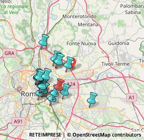 Mappa Via Poggio Fidoni, 00131 Roma RM, Italia (7.6475)